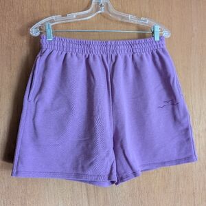 Women’s Lavender Casual Elastic-Waist Shorts